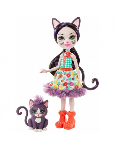 Papusa Enchantimals by Mattel Ciesta Cat cu figurina