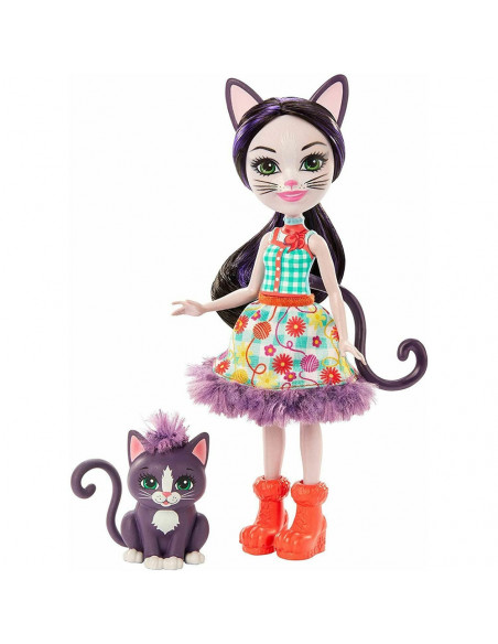 Papusa Enchantimals by Mattel Ciesta Cat cu figurina