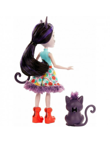 Papusa Enchantimals by Mattel Ciesta Cat cu figurina