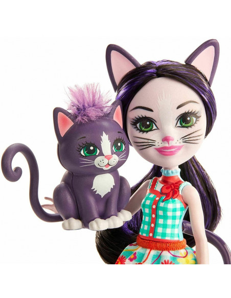 Papusa Enchantimals by Mattel Ciesta Cat cu figurina