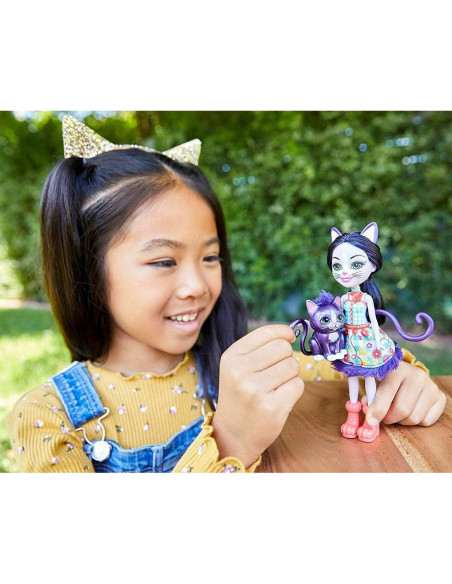 Papusa Enchantimals by Mattel Ciesta Cat cu figurina