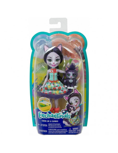 Papusa Enchantimals by Mattel Ciesta Cat cu figurina