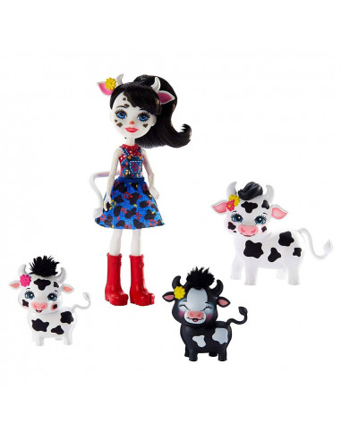 Set Enchantimals by Mattel Cambrie Cow With Ricotta And Family