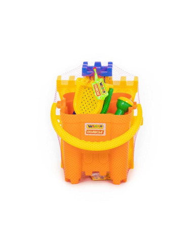 ROB-45164,Galeata nisip+5 accesorii - CastleMaxi, 34x30x34 cm, Wader