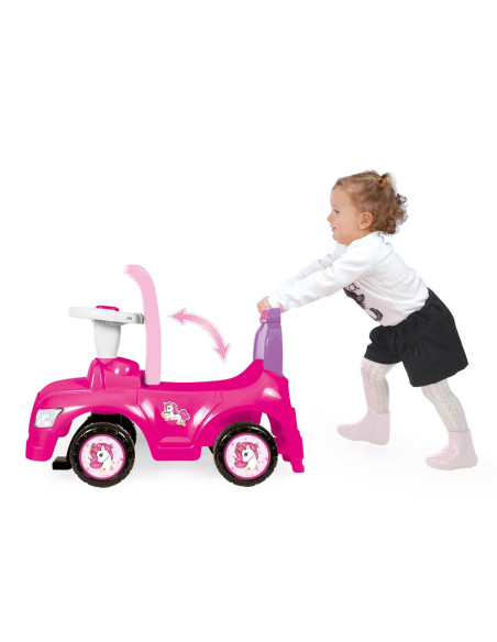 ROB-2532,Masinuta 2:1, fara pedale/roz, Unicorn/39x63x27cm - Dolu