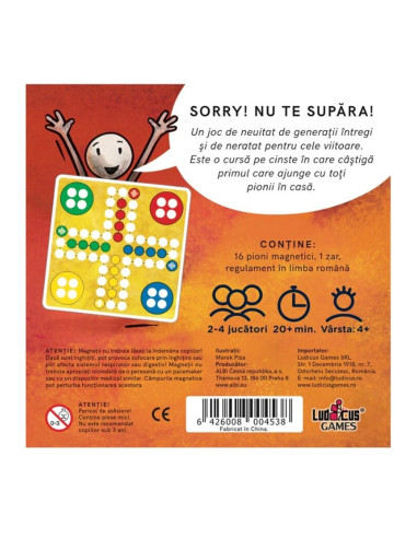 ROB-ALBI4538,Joc magnetic - Sorry! Nu te supara!