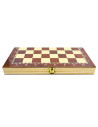 ROB-S3037,Joc 3 in 1: sah, table, dame! Cutie lemn, 29.5x14.5 cm