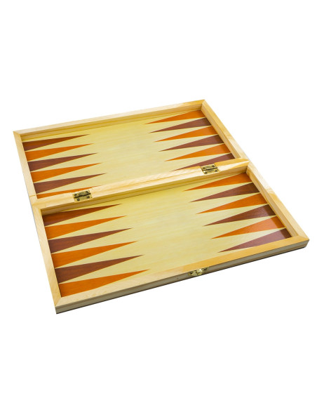 ROB-S3037,Joc 3 in 1: sah, table, dame! Cutie lemn, 29.5x14.5 cm