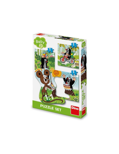 ROB-325104,Puzzle 3 in 1, Mica Cartita pe pajiste - DINO TOYS