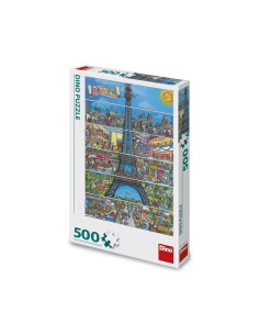 ROB-502376,Puzzle Turnul Eiffel, 500 piese - DINO TOYS