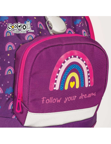 SC2657,Ghiozdan anatomic FOLLOW YOUR DREAMS, 41x28x21 cm - S-COOL