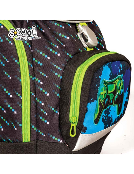 SC2658,Ghiozdan anatomic GAMER, 41x28x21 cm - S-COOL