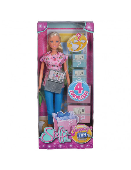 Papusa Simba Steffi Love Shooping Fun 29 cm cu