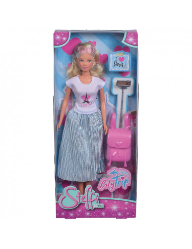 Papusa Simba Steffi Love City Trip 29 cm cu accesorii,S105733434