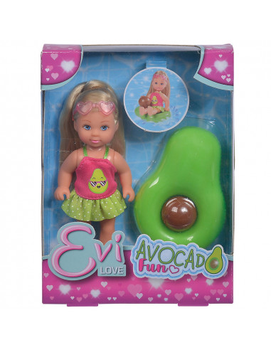 Papusa Simba Evi Love Avocado Fun 12 cm cu accesorii,S105733440