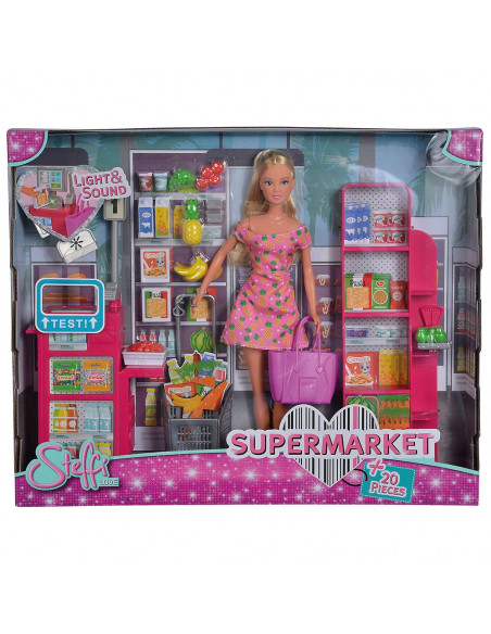 Set Simba Steffi Love Supermarket cu papusa 29 cm si
