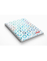 2025-9488590,Agenda nedatata 17x24 cm cu spira, coperta tare, 192pagini, motiv hexagon