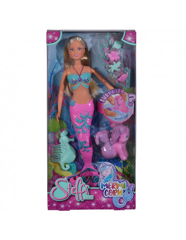 Papusa Simba Steffi Love Mermicorn 29 cm cu figurina si