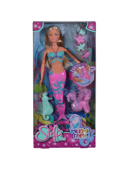 Papusa Simba Steffi Love Mermicorn 29 cm cu figurina si