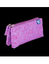 400159628,Penar oxford 2 zip floral, tip etui dublu, 2 fermoare, culori asortate