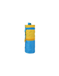 9495310,Penar tip etui rotund, 2 fermoare, culoare albastru / galben