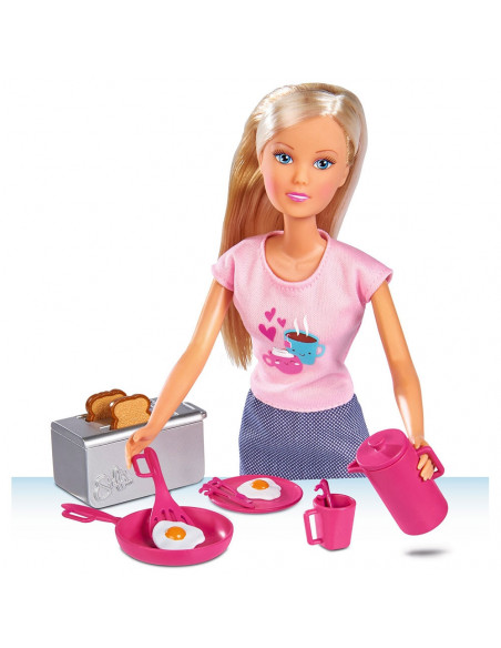 Papusa Simba Steffi Love Breakfast 29 cm cu accesorii,S105733461