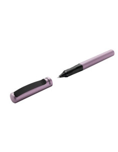 Roller pina colada edition 0.7 mm, corp striat, ambidextru, 1 rezerva albastra inclusa, mov metalizat, cutie carton 2