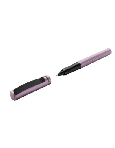 824392,Roller pina colada edition 0.7 mm, corp striat, ambidextru, 1 rezerva albastra inclusa, mov metalizat, cutie carton