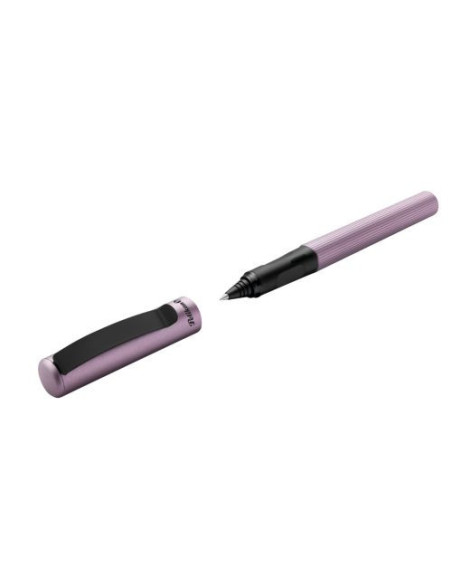 824392,Roller pina colada edition 0.7 mm, corp striat, ambidextru, 1 rezerva albastra inclusa, mov metalizat, cutie carton