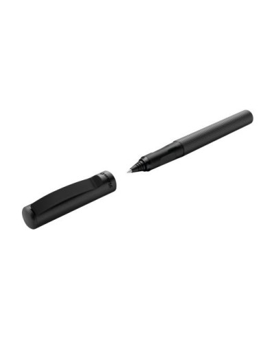 824415,Roller pina colada edition 0.7 mm, corp striat, ambidextru, 1 rezerva albastra inclusa, antracit metalizat, cutie carton