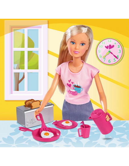 Papusa Simba Steffi Love Breakfast 29 cm cu accesorii,S105733461