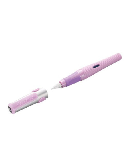 824545,Stilou pelikano structure, penita m, grip ergonomic, pentru dreptaci, 1 patron mare albastru inclus, culoare roz deschis,