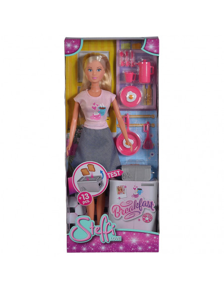 Papusa Simba Steffi Love Breakfast 29 cm cu accesorii,S105733461
