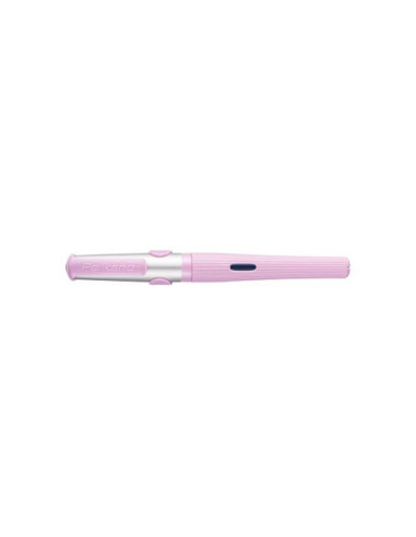 824552,Stilou pelikano structure, penita l, grip ergonomic, pentru stangaci, 1 patron mare albastru inclus, culoare roz deschis,