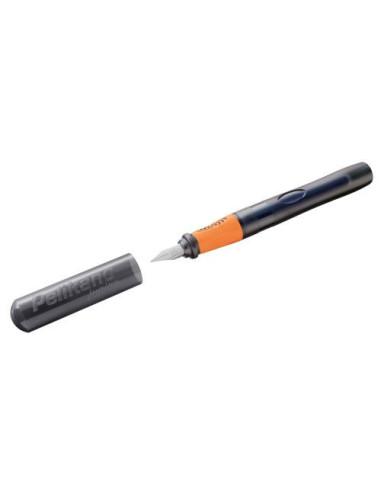 824842,Stilou pelikano junior, penita a, grip ergonomic, pentru dreptaci, culoare antracit, in cutie de carton