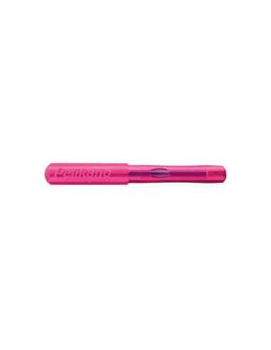 824866,Stilou pelikano junior, penita l, grip ergonomic, pentru stangaci, culoare roz, in cutie de carton