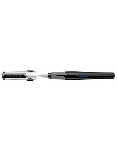 824477,Stilou pelikano, penita m, grip ergonomic, pentru dreptaci, 1 patron mare albastru inclus, culoare negru, in cutie de car