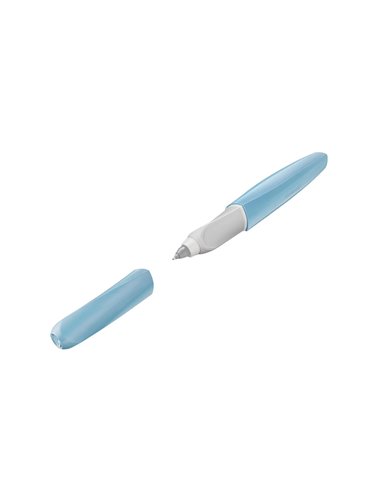 Roller twist eco, grip ergonomic, ambidextru, 1 rezerva albastra inclusa, culoare albastru deschis, in cutie de carton