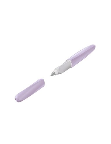 Roller twist eco, grip ergonomic, ambidextru, 1 rezerva albastra inclusa, culoare mov deschis, in cutie de carton