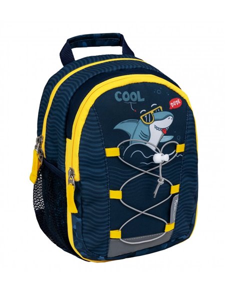 Rucsac mini kiddy, dimensiune 23 x 20 x 9 + 6 cm, motiv cool dude