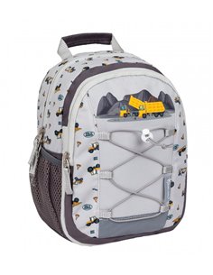 Rucsac mini kiddy, dimensiune 23 x 20 x 9 + 6 cm, motiv construction truck 2