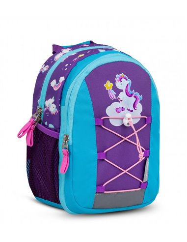 Rucsac mini kiddy, dimensiune 23 x 20 x 9 + 6 cm, motiv ponvile