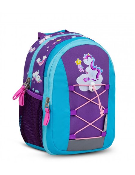 Rucsac mini kiddy, dimensiune 23 x 20 x 9 + 6 cm, motiv ponvile