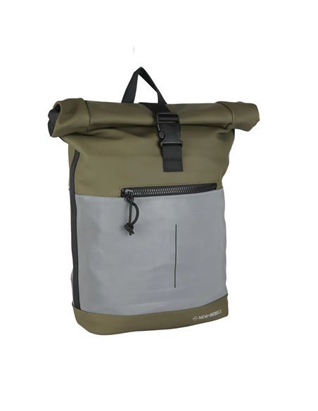 Rucsac new rebels bowie-new york rolltop, dimensiuni 30/12/43 cm, culoare olive Rucsac new rebels bowie-new york rolltop, dimensiuni 30/12/43 cm, culoare olive