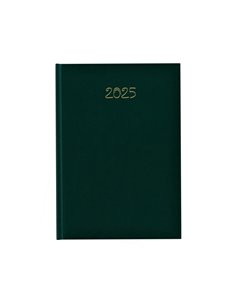 Agenda datata saptamanala ro b5, 128 pagini, coperta buretata, culoare verde, 2025