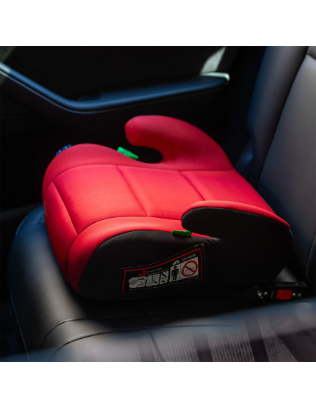 JU1200-ECISX-05,Inaltator auto Juju Jazzy Booster i-Size ISOFIX, Negru-Rosu