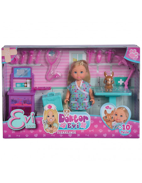 Set Simba Evi Love Doctor Evi Clinic papusa 12 cm cu
