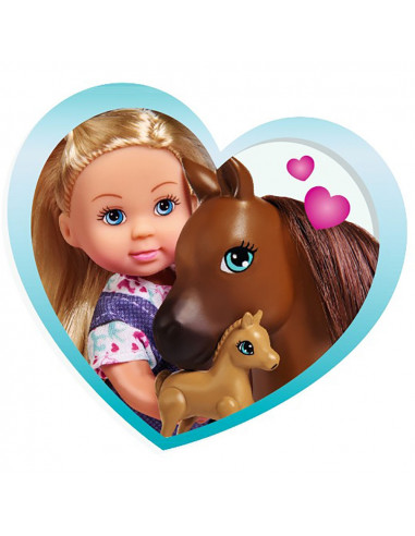 Set Simba Evi Love Doctor Evi Welcome Horse papusa 12 cm cu