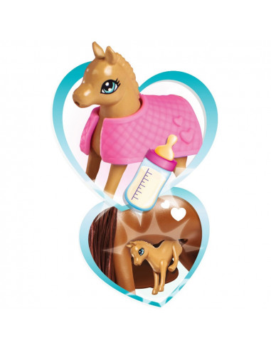 Set Simba Evi Love Doctor Evi Welcome Horse papusa 12 cm cu