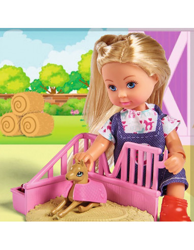 Set Simba Evi Love Doctor Evi Welcome Horse papusa 12 cm cu